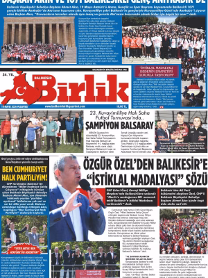 18 MAYIS BİRLİK 1.SAYFA