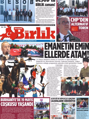 20 MAYIS BİRLİK 1.SAYFA