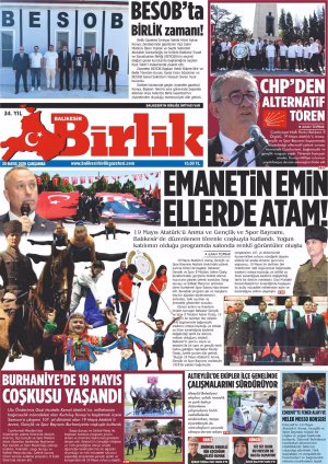 20 MAYIS BİRLİK 1.SAYFA