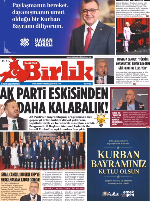 25 MAYIS BİRLİK 1.SAYFA