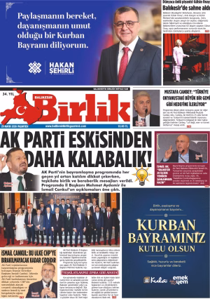 25 MAYIS BİRLİK 1.SAYFA