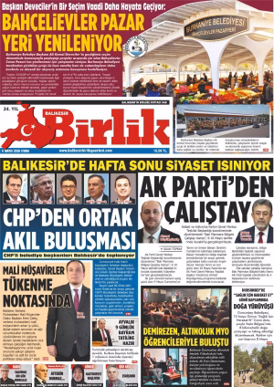 8 MAYIS BİRLİK 1.SAYFA