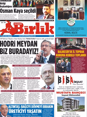 23 MAYIS BİRLİK 1.SAYFA