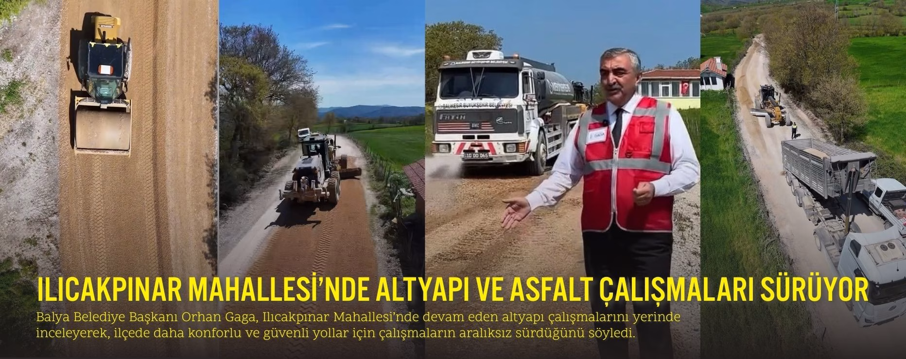 ILICAKPINAR MAHALLESİ’NDE ALTYAPI VE ASFALT ÇALIŞMALARI SÜRÜYOR