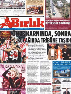 12 HAZİRAN BİRLİK 1.SAYFA