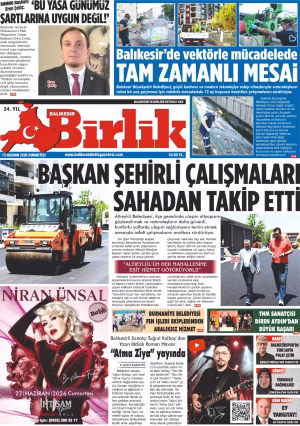 13 HAZİRAN BİRLİK 1.SAYFA