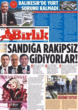 16 HAZİRAN BİRLİK 1.SAYFA