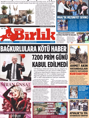 25 HAZİRAN BİRLİK 1.SAYFA