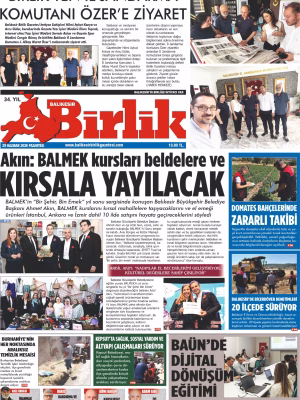29 HAZİRAN BİRLİK 1.SAYFA