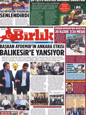3 HAZİRAN BİRLİK 1.SAYFA