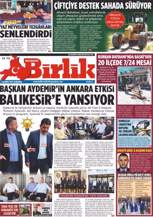 3 HAZİRAN BİRLİK 1.SAYFA