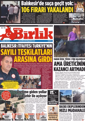 14 TEMMUZ BİRLİK 1.SAYFA