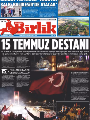 15 TEMMUZ BİRLİK 1.SAYFA