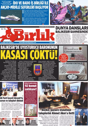 18 TEMMUZ BİRLİK 1.SAYFA
