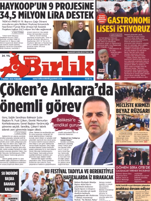 2 TEMMUZ BİRLİK 1.SAYFA