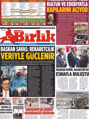 22 TEMMUZ BİRLİK 1.SAYFA