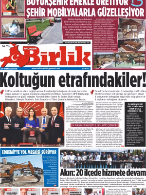 28 TEMMUZ BİRLİK 1.SAYFA