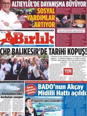 30 TEMMUZ BİRLİK 1.SAYFA