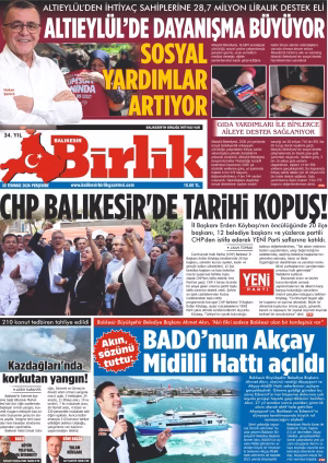 30 TEMMUZ BİRLİK 1.SAYFA