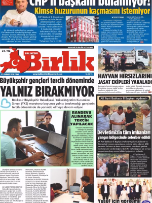 31 TEMMUZ BİRLİK 1.SAYFA
