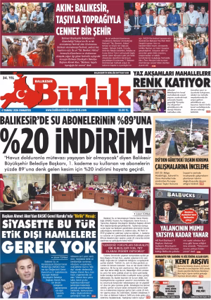 4 TEMMUZ BİRLİK 1.SAYFA