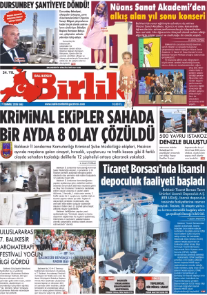 7 TEMMUZ BİRLİK 1.SAYFA