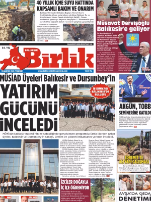 13 AĞUSTOS BİRLİK 1.SAYFA