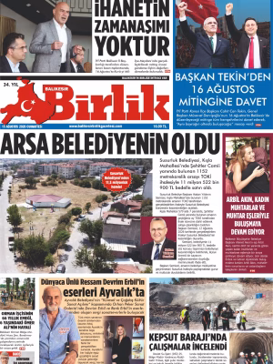 15 AĞUSTOS BİRLİK 1.SAYFA