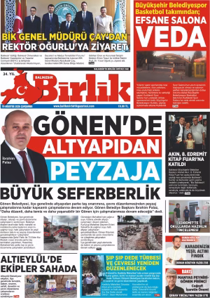 19 AĞUSTOS BİRLİK 1.SAYFA