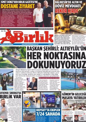 26 AĞUSTOS BİRLİK 1.SAYFA