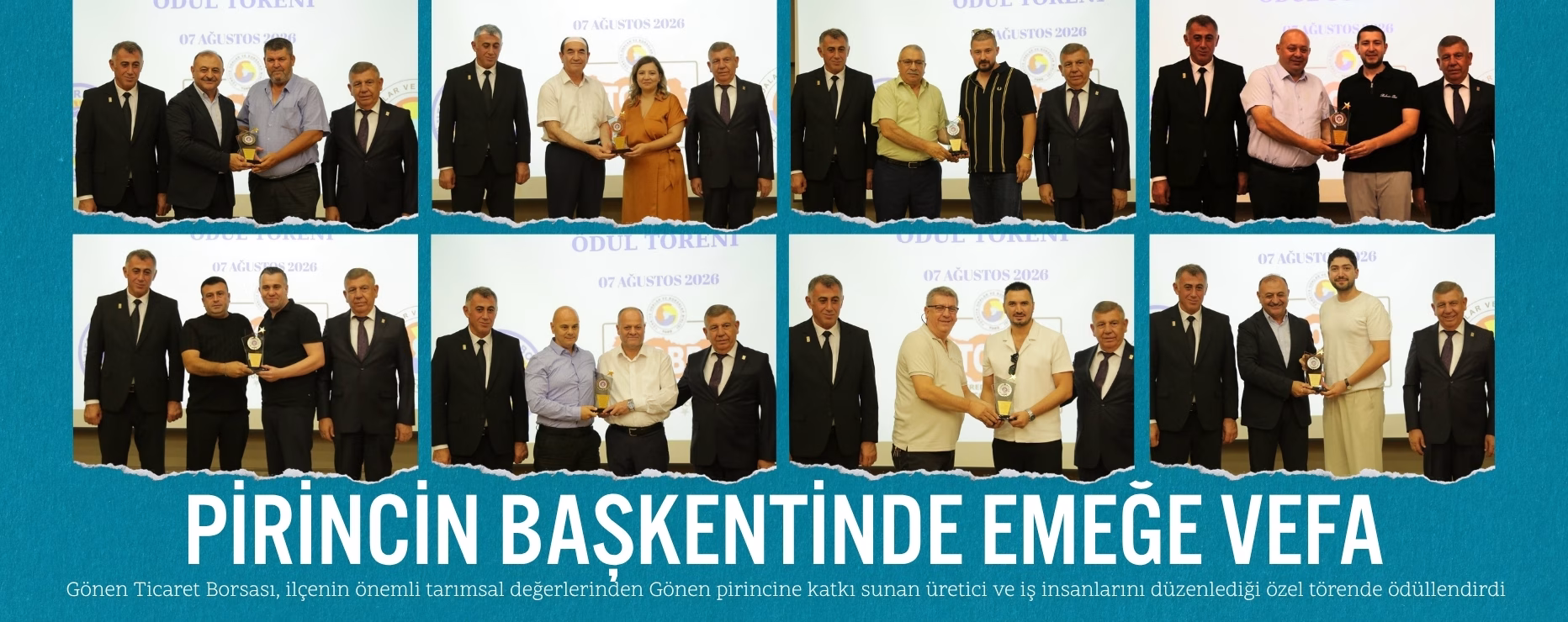 PİRİNCİN BAŞKENTİNDE EMEĞE VEFA
