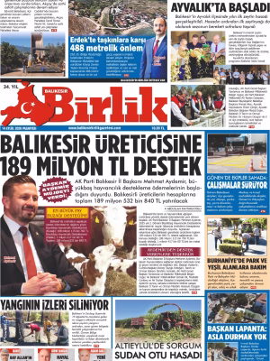 14 EYLÜL BİRLİK 1.SAYFA