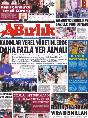 2 EYLÜL BİRLİK 1.SAYFA