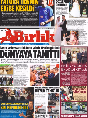 29 EYLÜL BİRLİK 1.SAYFA