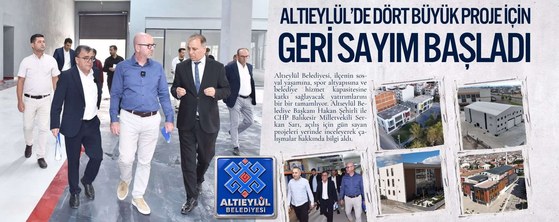 ALTIEYLÜL’DE DÖRT BÜYÜK PROJE İÇİN GERİ SAYIM BAŞLADI