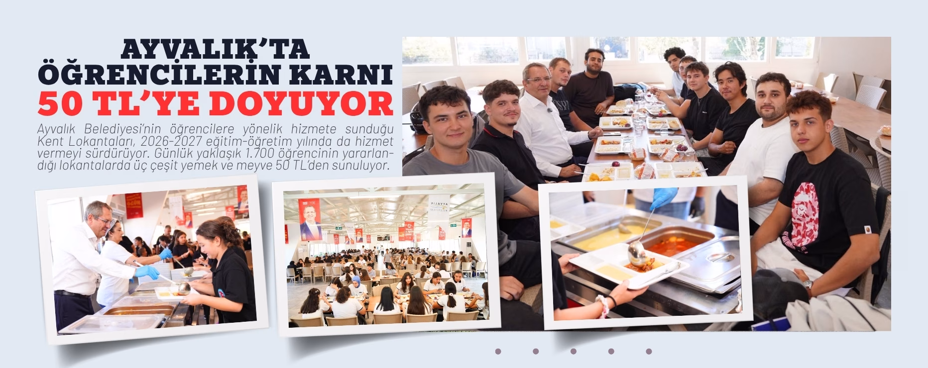 AYVALIK’TA ÖĞRENCİLERİN KARNI 50 TL’YE DOYUYOR