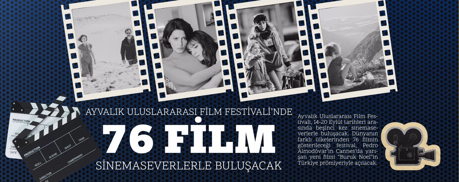 AYVALIK ULUSLARARASI FİLM FESTİVALİ’NDE 76 FİLM SİNEMASEVERLERLE BULUŞACAK