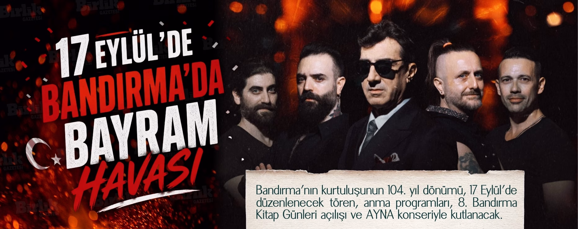 17 EYLÜL’DE BANDIRMA’DA BAYRAM HAVASI