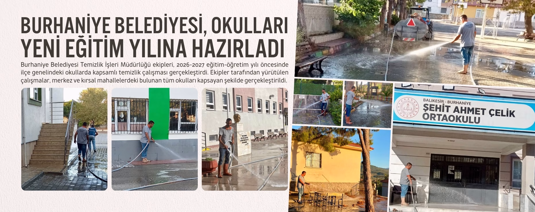 BURHANİYE BELEDİYESİ, OKULLARI YENİ EĞİTİM YILINA HAZIRLADI