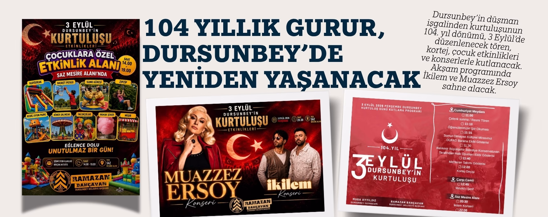 104 YILLIK GURUR, DURSUNBEY’DE YENİDEN YAŞANACAK   