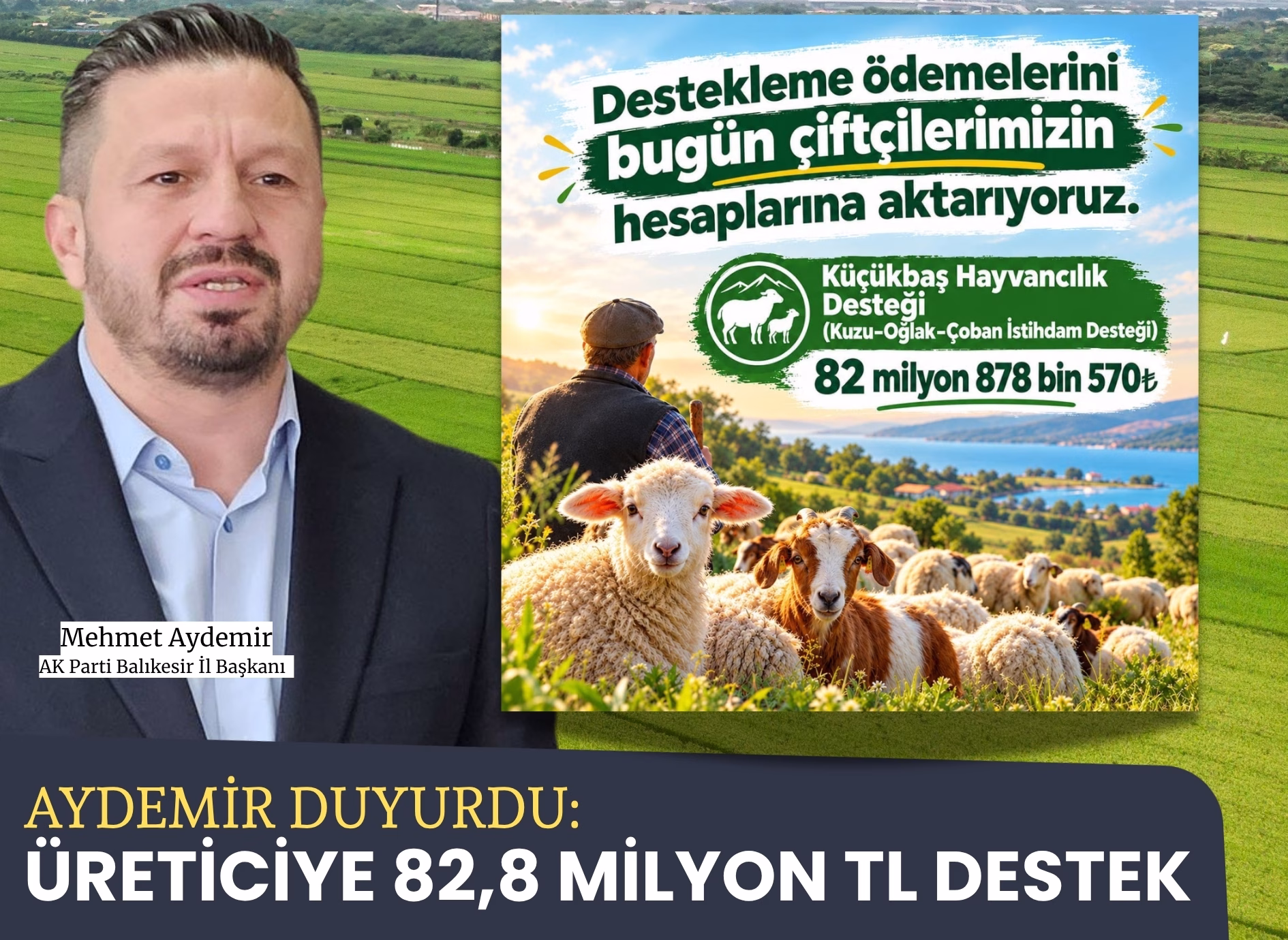 mehmet aydemir üretici desteği