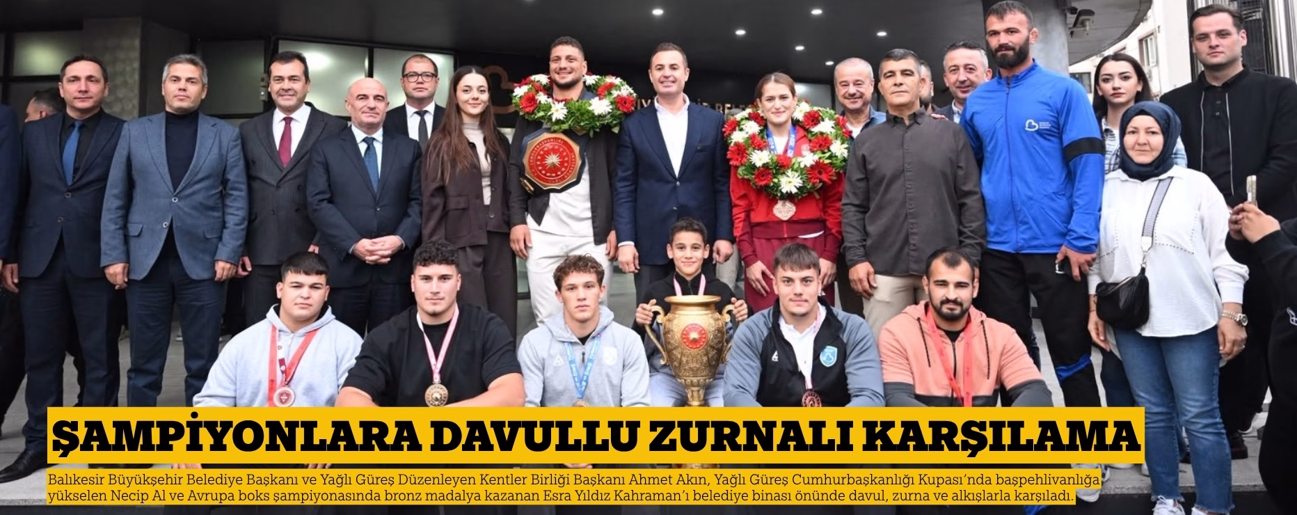 ŞAMPİYONLARA DAVULLU ZURNALI KARŞILAMA