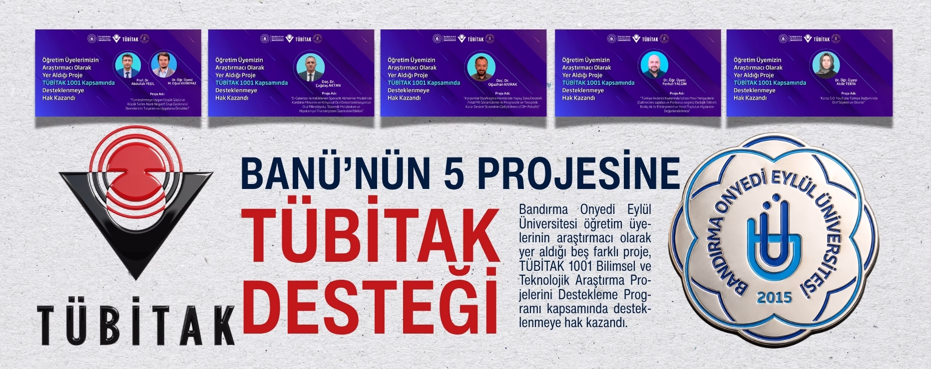 BANÜ’NÜN 5 PROJESİNE TÜBİTAK DESTEĞİ 