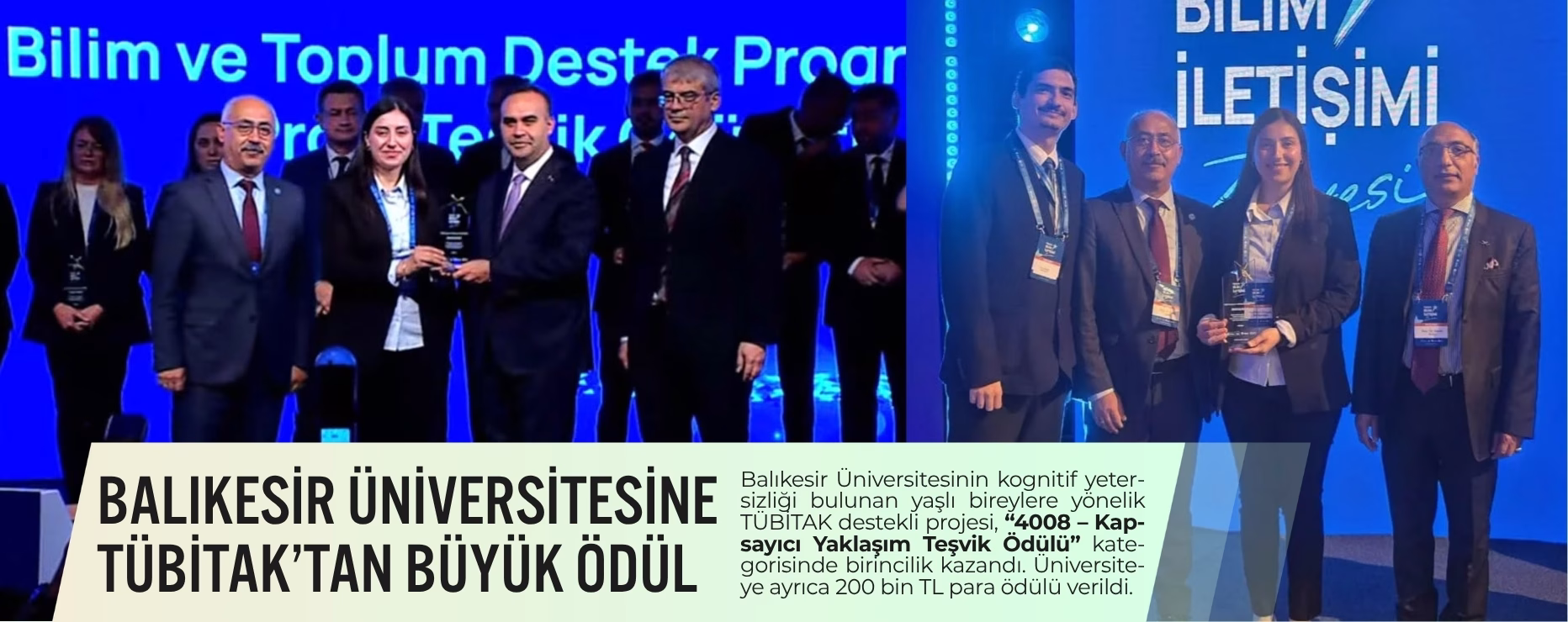 BALIKESİR ÜNİVERSİTESİNE TÜBİTAK’TAN BÜYÜK ÖDÜL  