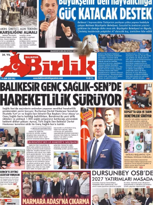 13 EKİM BİRLİK 1.SAYFA