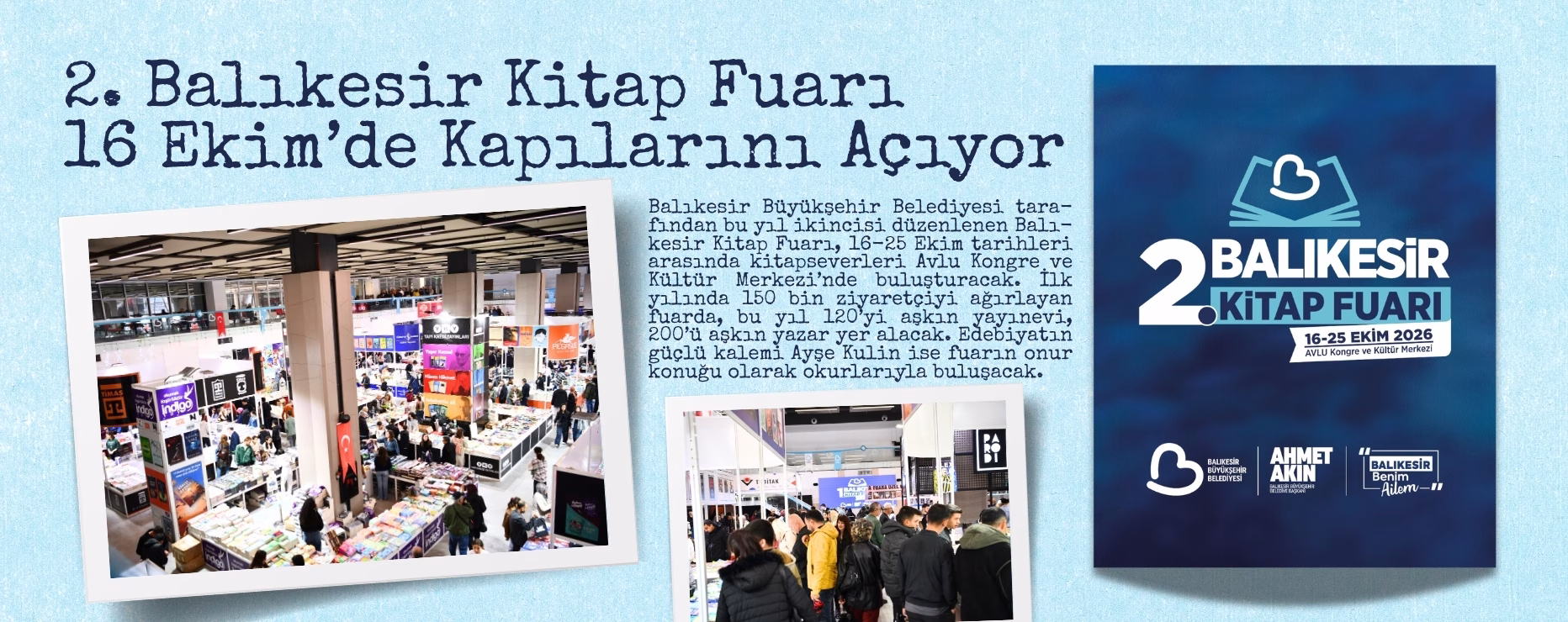 2. Balıkesir Kitap Fuarı 16 Ekim’de Kapılarını Açıyor