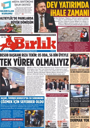 27 EKİM BİRLİK 1.SAYFA