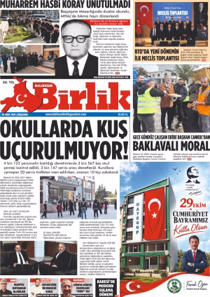 28 EKİM BİRLİK 1.SAYFA