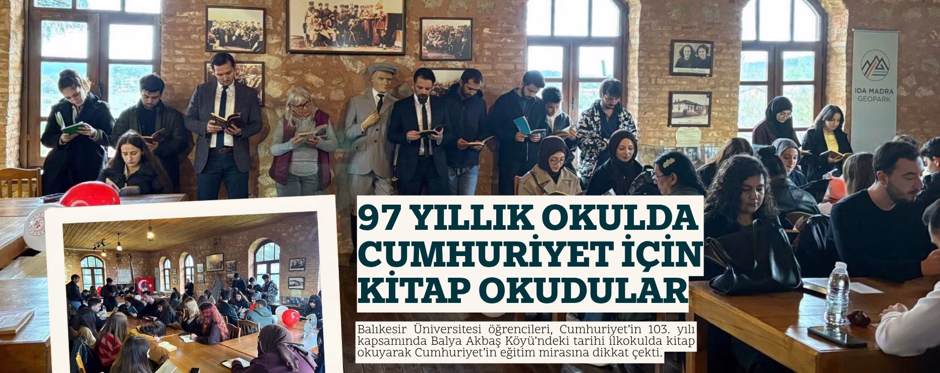 97 YILLIK OKULDA CUMHURİYET İÇİN KİTAP OKUDULAR     