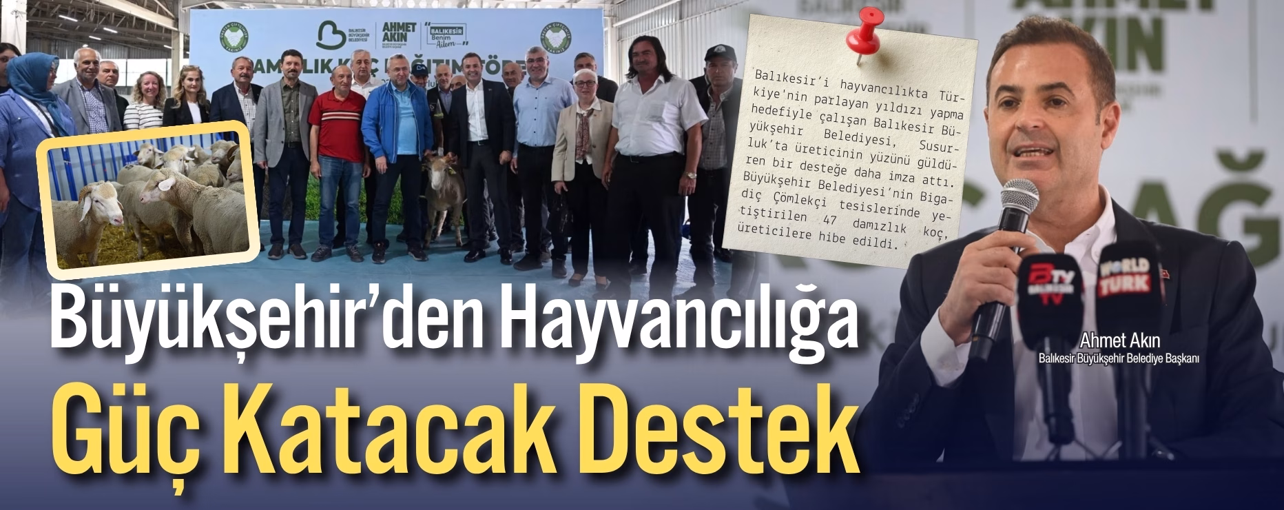 Büyükşehir’den Hayvancılığa Güç Katacak Destek